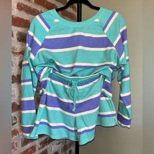 Wildfox striped lounge set | size medium